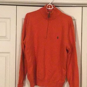 Polo Orange 1/4zip sweater